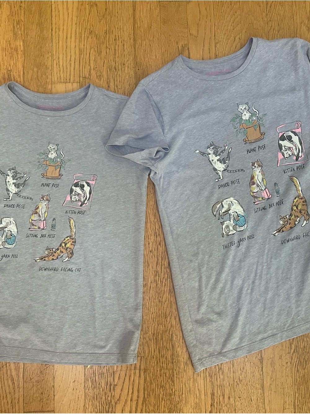 Twin set Crewcuts Gray Kids Cat t shirt age 10-11 and 13-14